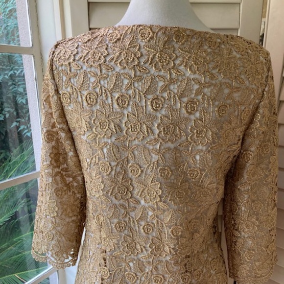 Milly Metallic Gold Lace Dress✨ - Picture 6 of 13